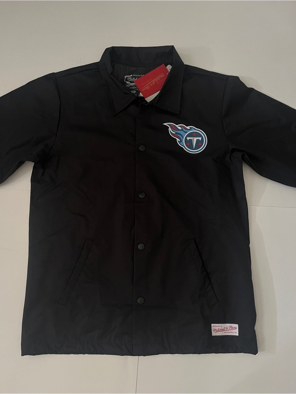 Mitchell & Ness Tennessee Titans NFL Coaches Jacket Black Men’s M